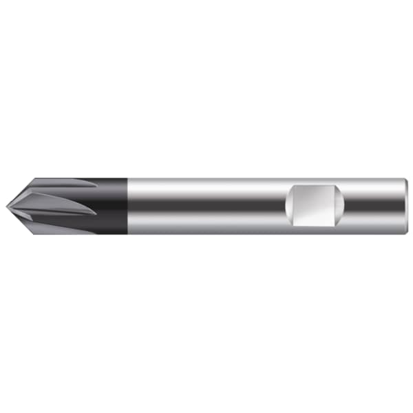 Metric 90 Degree solid carbide chamfer mill, MC501-06.0W4L-WJ30TF, 6 mm diam